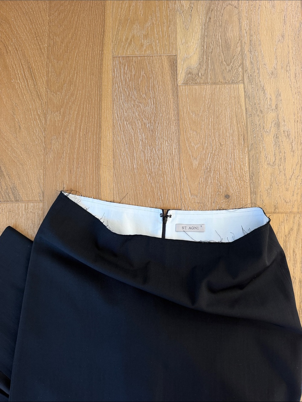 St. Agni Black Midi Skirt